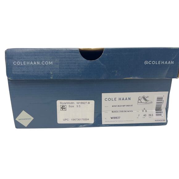 Cole Haan Nantucket Rugged Waterproof Hiker Boots BLACK Size 9.5 - Picture 6 of 6